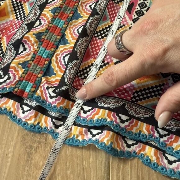 Johnny Was Magdalene Silk Poncho Embroidered Top Size S - Picture 6 of 13